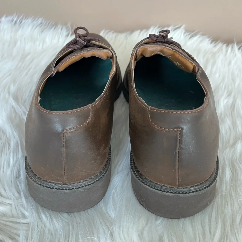 {Rockport} Lace-Up Oxford Leather Shoes in Brown - Men's 9.5